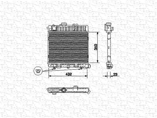 MAGNETI MARELLI Radiators, Motora dzesēšanas sistēma 350213437000